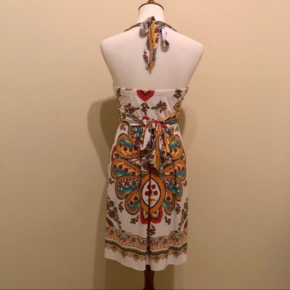 Bohemian Halter Top Dress - Picture 2 of 9